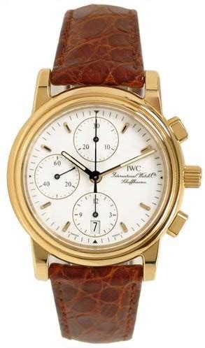 Iwc Mens 18k Yellow Gold Amalfi Chronograph 3703